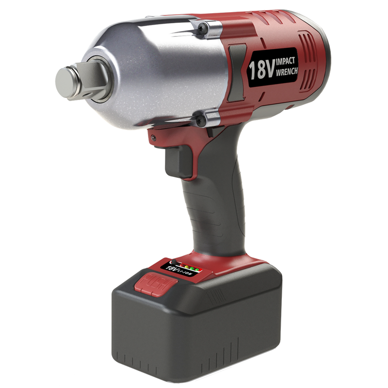 (Inclu. 2 Lithium Batteries) High Torque Rechargeable Cordless 3/4" Square Drive Impact Wrench