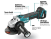 Makita DGA454Z, cordless angle grinder, 4-1/2-inch disc size - image