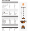 Four-wheel drive & two-wheel steering JCPT1823RT Large Scissor DingLi Diesel model 36.8kw high-power engine Manlift - image